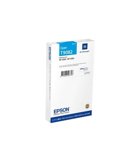 Tinteiro Epson T9082 Azul C13T908240 39ml 4000 Pág.