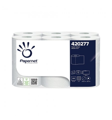 Papel Higiénico Doméstico 34mts 2Fls 15,5g PAPERNET 12 Rolos