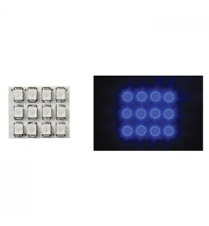 Dome Light com LEDs Azuis 12V 17x20mm