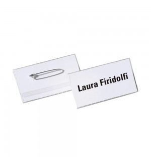 Porta-Nomes Horizontal 75x40mm Alfinete 50un