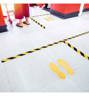 Sinalética Chão Forma Pé Durable Pack 5 Pares