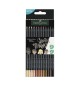 Lápis Cor 12un Faber-Castell Black Edition Tons Pele 18cm