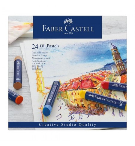 Lápis Pastel a Óleo Faber Castell Cx 24un