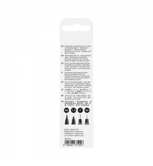 Marcador Artístico Pitt Faber-Castell Comic Preto 4 Cores