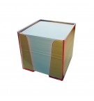 Base Suporte + Bloco Cubo 840Fls Papel Banco 90x90x90mm Sort