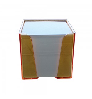 Base Suporte + Bloco Cubo 840Fls Papel Banco 90x90x90mm Sort