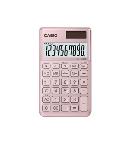 Calculadora de Bolso Casio SL1000SCPK Rosa Claro 10 Digitos