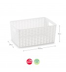 Caixa Arrumação Rattan Nº3 10L Branco