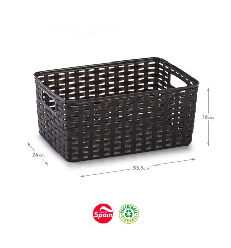 Caixa Arrumação Rattan Nº3 10L Wengue
