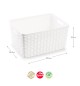 Caixa Arrumação Rattan Nº5 18L Branco