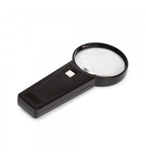 Lupa Mão Aumento x4 com Led