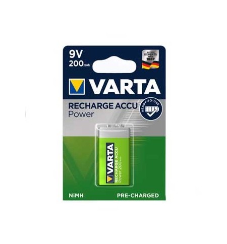 Pilhas Recarregáveis 9V 200mAh Varta 1un