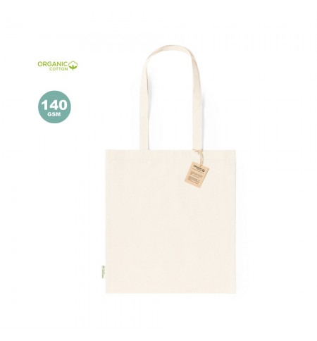 Saco de Compras 100% Algodão Organico Alças Compridas 140