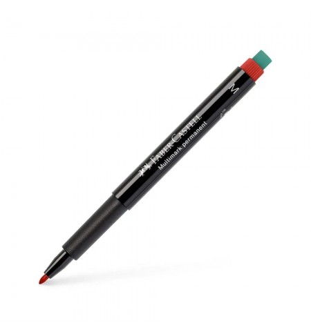 Marcador Permanente Médio Faber-Castell 0,9mm Vermelho 1un