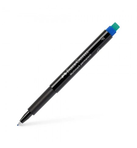 Marcador Permanente Fino Faber-Castell 0,7mm Azul 1un