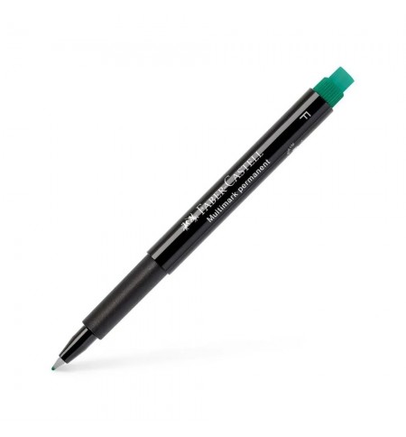 Marcador Permanente Fino Faber-Castell 0,7mm Verde 1un