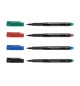 Marcador Permanente Médio Faber-Castell 0,9mm 4 Cores 4un
