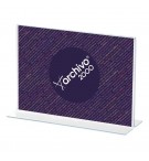 Expositor Porta Folhetos 2 Faces A3 em T Horizontal
