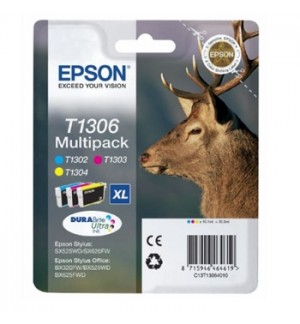 Pack Tinteiros Epson T1306 3 Cores C13T13064010 10,1ml
