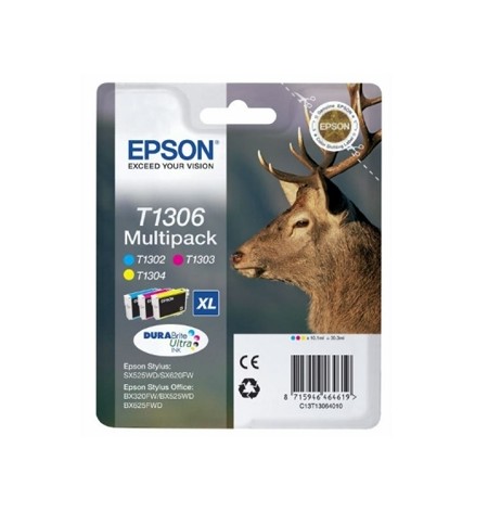 Pack Tinteiros Epson T1306 3 Cores C13T13064010 10,1ml