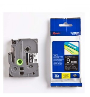 Fita Laminada 09mmx8mts Preto/Branco