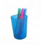Porta Lápis Translúcido Azul