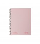 Caderno Espiral A4 Quadriculado Navigator Rosa Pastel 120Fls