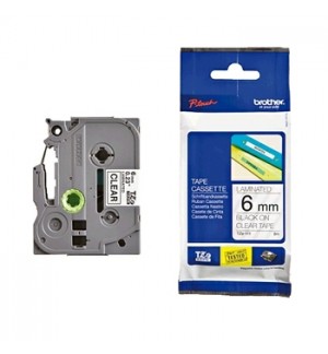 Fita Laminada 06mmx8mts Transparente/Preto