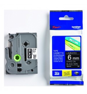 Fita Laminada 06mmx8mts Preto/Branco