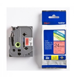 Fita Laminada 24mmx8mts Vermelho/Preto