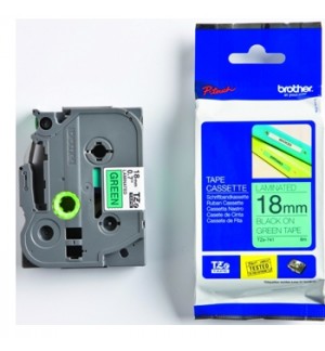 Fita Laminada 18mmx8mts Verde/Preto