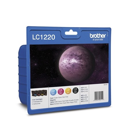 Pack Tinteiros Brother LC1220VALBP 4 Cores 300 Pág.