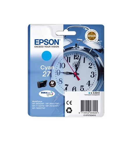 Tinteiro Epson 27 Azul C13T27024010 3,6ml