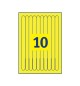 Pulseiras de Identificação Avery L4001-5 5x10 Amarelo 50un