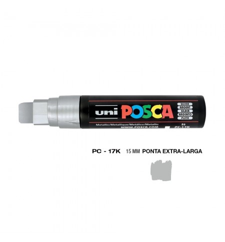 Marcador Uniball Posca PC-17K 15mm Prata (26) 1un