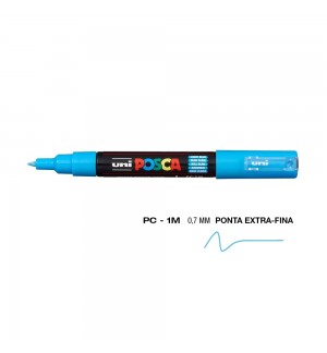 Marcador Uniball Posca PC-1M 0,7mm Azul Claro (8) 1un