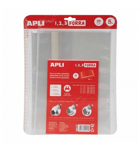 Forra Livros Ajustável 290x530mm 75mic Apli 5un