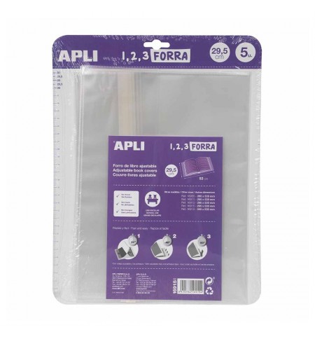 Forra Livros Ajustável 295x530mm 75mic Apli 5un