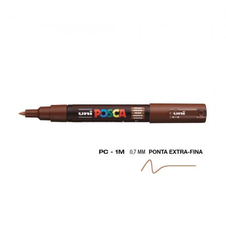 Marcador Uniball Posca PC-1M 0,7mm Castanho (21) 1un