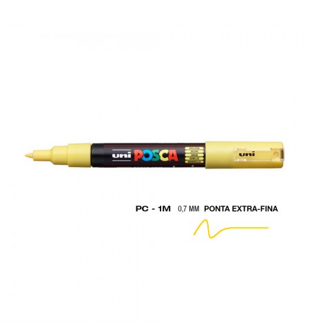 Marcador Uniball Posca PC-1M 0,7mm Amarelo (2) 1un