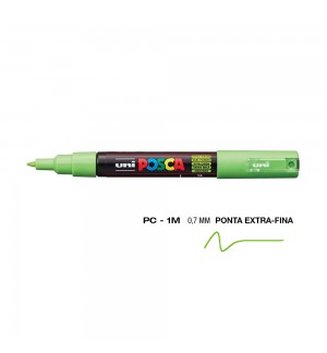 Marcador Uniball Posca PC-1M 0,7mm Verde Maçã (72) 1un