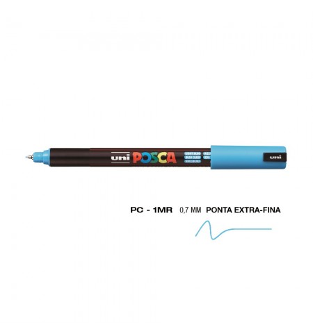 Marcador Uniball Posca PC-1MR 0,7mm Azul Claro (8) 1un