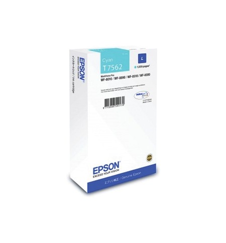 Tinteiro Epson T7562 Azul C13T756240 14ml 1500 Pág.