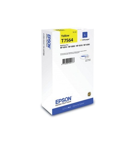 Tinteiro Epson T7564 Amarelo C13T756440 14ml 1500 Pág.
