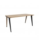 Secretaria LinhaART 1200x800x740 Estrutura Preto/Tampo Faia