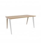 Secretaria LinhaART 1200x800x740 Estrutura Branco/Tampo Faia