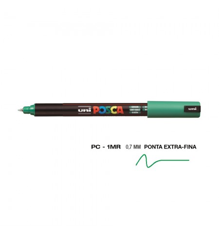 Marcador Uniball Posca PC-1MR 0,7mm Verde (6) 1un