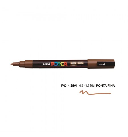 Marcador Uniball Posca PC-3M 0,9mm Castanho (21) 1un