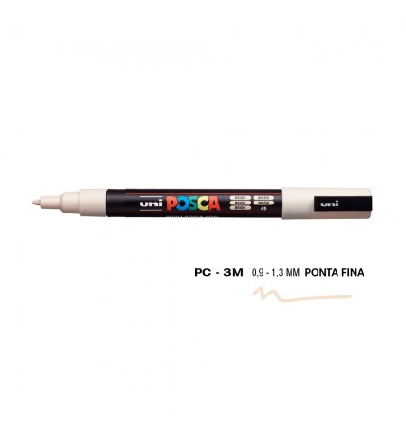 Marcador Uniball Posca PC-3M 0,9mm Bege (45) 1un