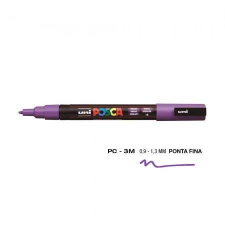 Marcador Uniball Posca PC-3M 0,9mm Violeta (12) 1un